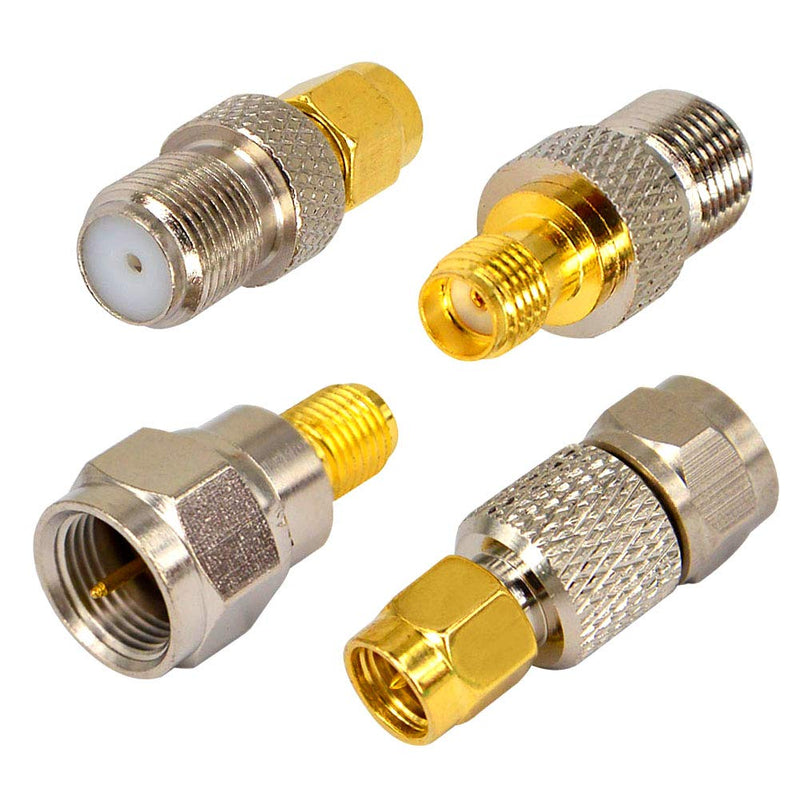 [Australia - AusPower] - onelinkmore SMA to F Coax Kit RF Coaxial Adapter Kits SMA to F Antenna Connector TV Coax Adapter Connector for DAB+/FM/AM Radio Pioneer Spectrum Analyzer sdr Dongle rtl-sdr Coax Cable Adapter 