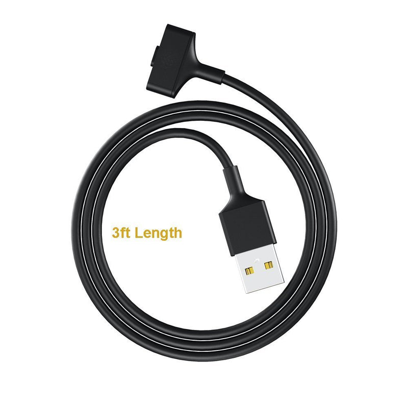 [Australia - AusPower] - CAVN 2-Pack Charger Cable Compatible with Fitbit Ionic Smart Watch, 3 FT Replacement USB Charging Cable Cord Accessories 