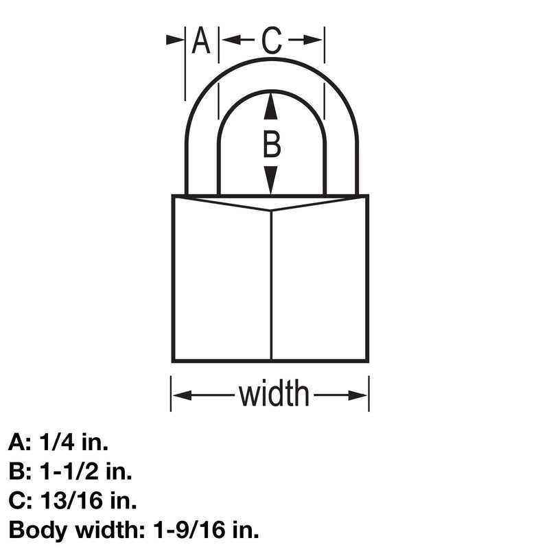 [Australia - AusPower] - Master Lock 141DLF Covered Aluminum Padlock with Key, Black One Pack 