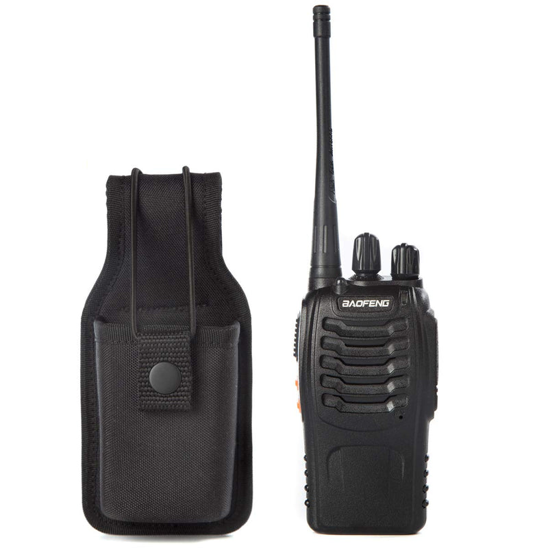 [Australia - AusPower] - Universal Radio Case Two Way Radio Holder Universal Pouch for Walkie Talkies Nylon Holster for Motorola Kenwood Icom HYT Arcshell baofeng UV5R UV82 888S F8HP Retevis H777 (1 Pack) 1 pack 