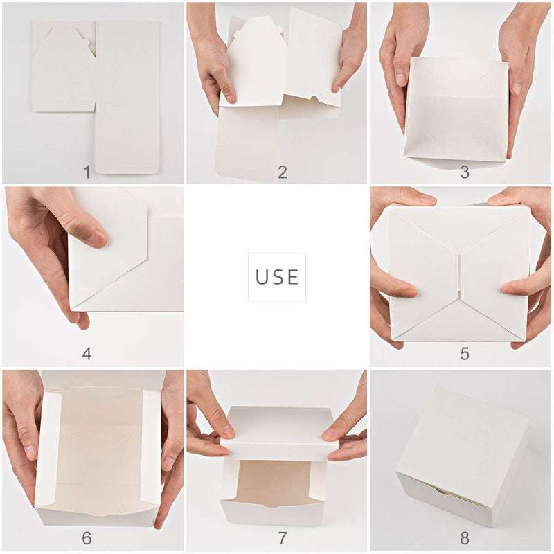 [Australia - AusPower] - MESHA White Gift Box 3x3x3 Small Cardboard Gift Boxes with Lids, Bridesmaid Proposal Gifts Box, Bridal, Baby Shower, Cupcake Box, Godmother, Groomsmen Proposal Box, Party Favor, Wedding Favor, 50 Pack 3x3x3 Inch (Pack of 50) 