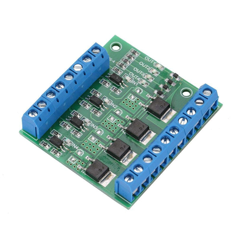 [Australia - AusPower] - Hilitand MOS FET PWM 3-20V to 3.7-27VDC 10A 4-Channel Driver Module PLC Amplifier Circuit Board 