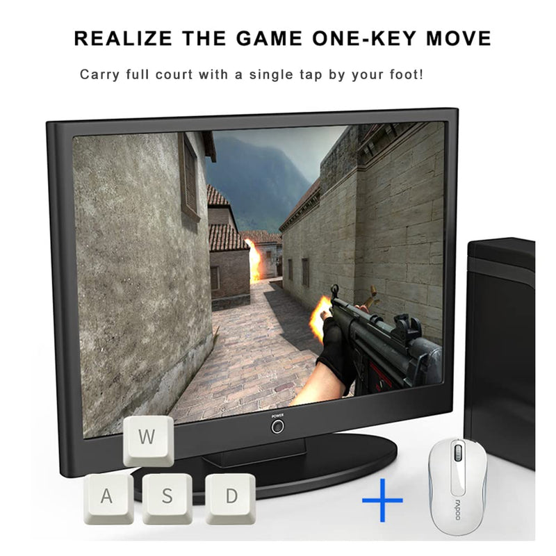 [Australia - AusPower] - PCsensor USB Foot Pedal PC Triple Foot Switch Programmable Computer Keyboard Shortcut Key Customized Combination Key One Key Move for Video Game Office Equipment Control HID (Photoelectric) Photoelectric Switch 