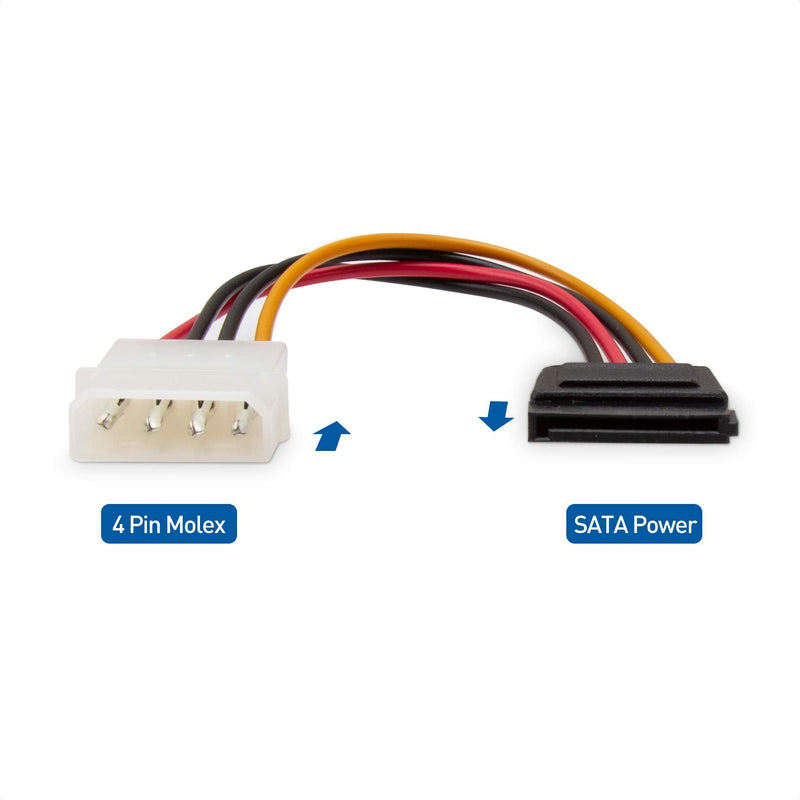 [Australia - AusPower] - Cable Matters 3-Pack 4 Pin Molex to SATA Power Cable (SATA to Molex) - 6 Inches 