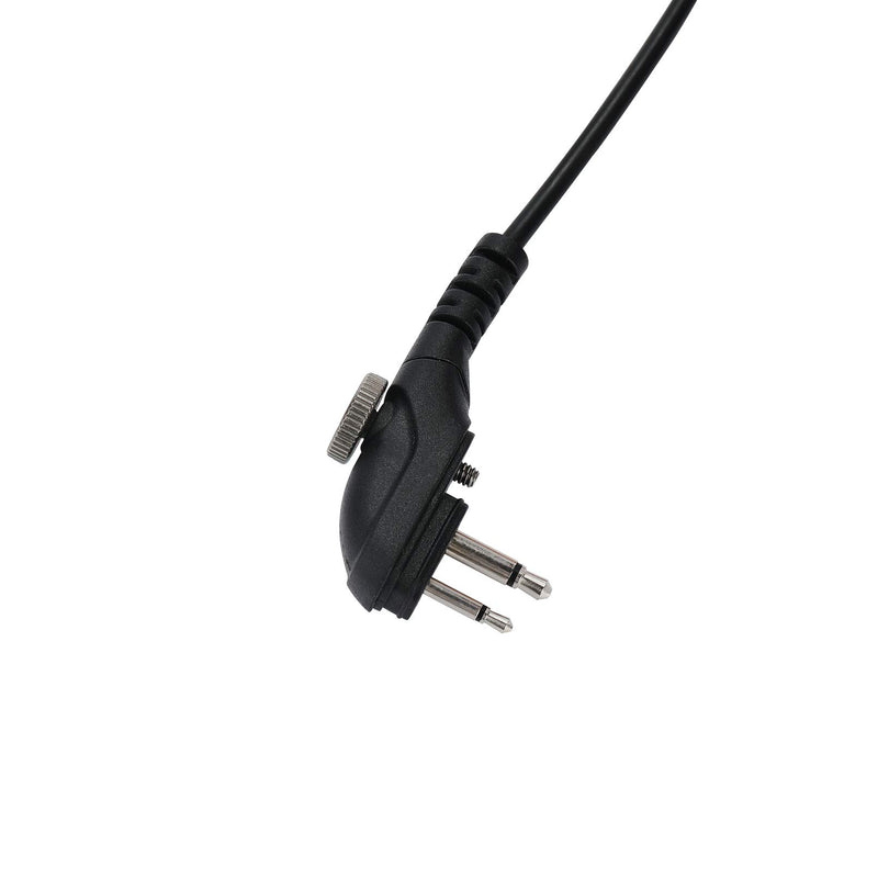 [Australia - AusPower] - KS K-STORM Ear Hook Earpiece Headset with Mic Compatible with Hytera PD502 PD562 TC-508 Two Way Radio，PU Material, Black 