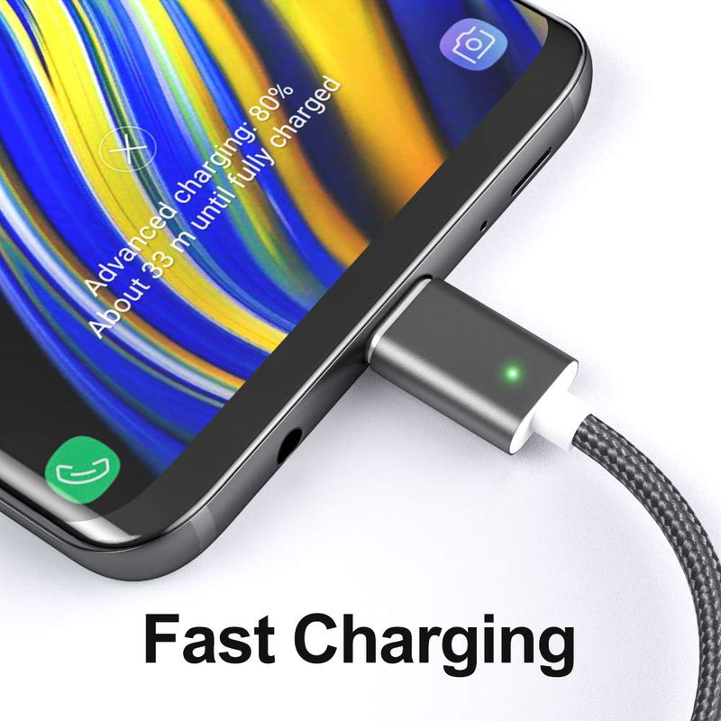 [Australia - AusPower] - NetDot Gen7 Magnetic Charging Cable Compatible with Micro USB Smartphone and i-Product (3.3ft / 3 Pack Gray) (netdott3gray) 