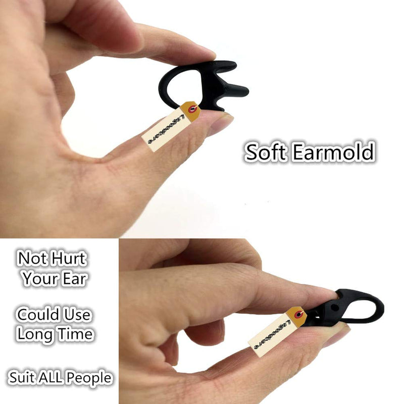 [Australia - AusPower] - Replacement Earmold Earbud (Left and Right Ear) for Two Way Radio Acoustic Coil Tube Earpiece - Open Ear Insert Earmould Earbuds Black, Small, Soft Silicone Material, 5 Pairs, Lsgoodcare Small Size-5Pack 