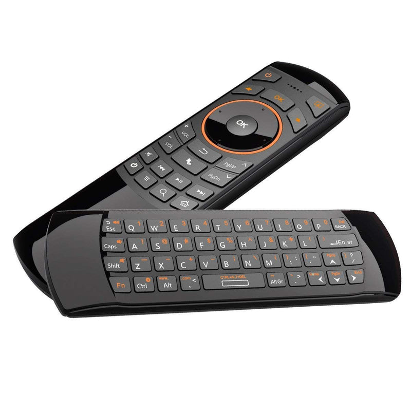 [Australia - AusPower] - Rii K25 Multifunction Portable 2.4GHz Mini Wireless Fly Mouse Keyboard and Remote Control with Rechargeable Li-ion Battery (Black) 