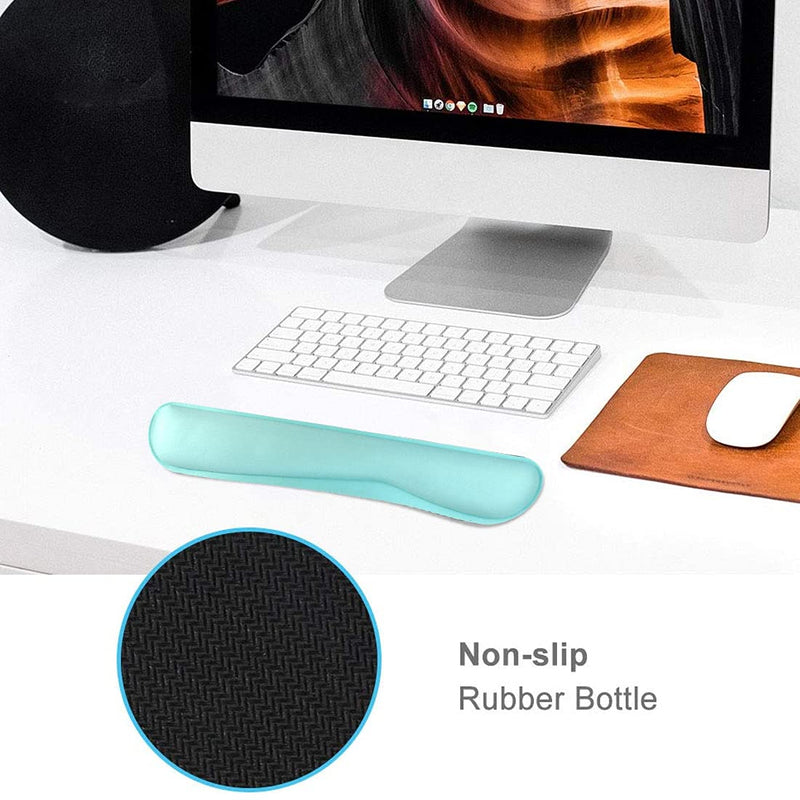[Australia - AusPower] - Keyboard Wrist Rest Pad Mouse Pad, Memory Foam, Rest Pads Sets for Comfortable Typing & Wrist Pain Relief, Anti-Slip Rubber Base (Green) Green 