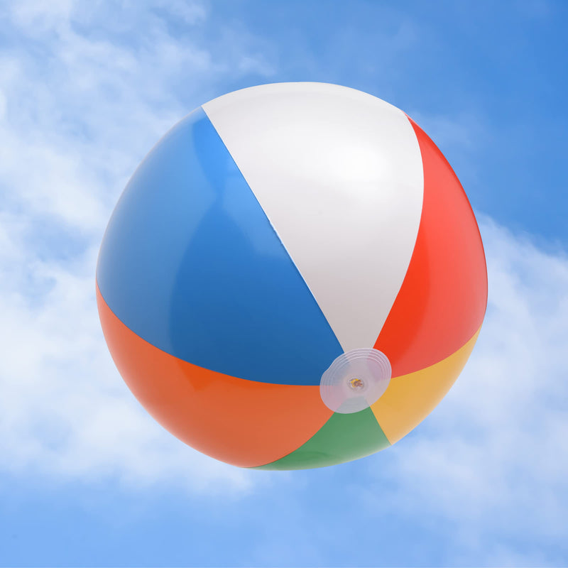[Australia - AusPower] - Beach Balls [3 Pack] 20" Inflatable Beach Balls for Kids - Beach Toys for Kids & Toddlers, Pool Games, Summer Outdoor Activity - Classic Rainbow Color by 4E's Novelty 