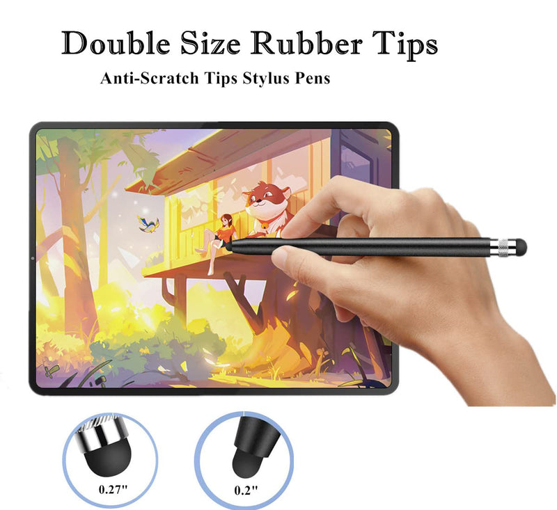 [Australia - AusPower] - Smozer Stylus Pens for Touch Screens(2-Pack), Sensitivity & Precision Stylus Pens for iPhone/iPad Pro/Samsung Galaxy/Tablets and All capacitive Touch Screen Devices + 4 Replaceable Rubber Tips Silver/Rose gold(2-Pack) 