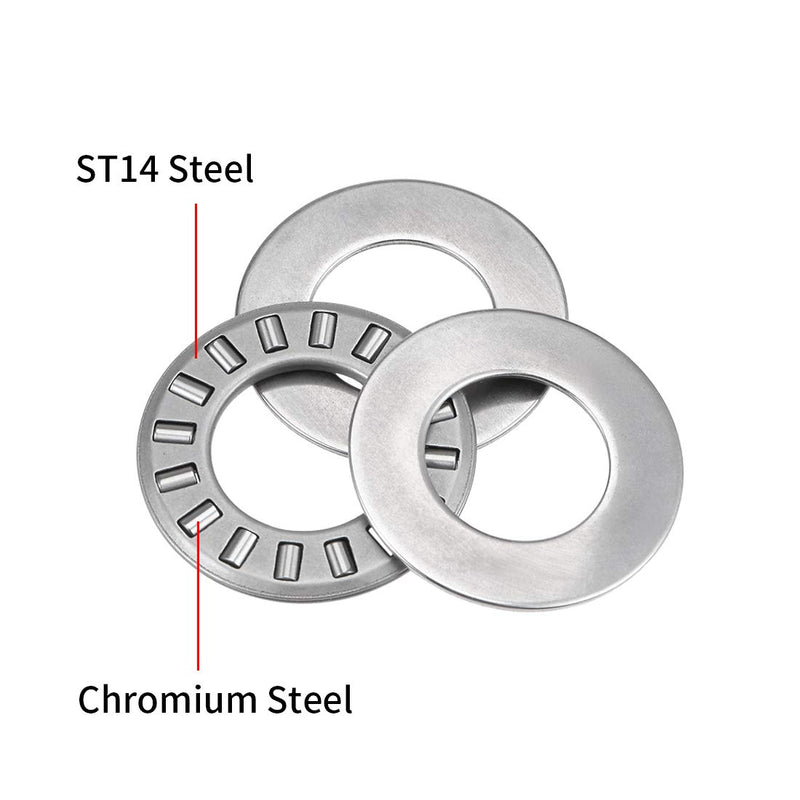 [Australia - AusPower] - uxcell TC815 Thrust Needle Roller Bearings with Washers 1/2" Bore 15/16" OD 5/64" Width 2pcs 