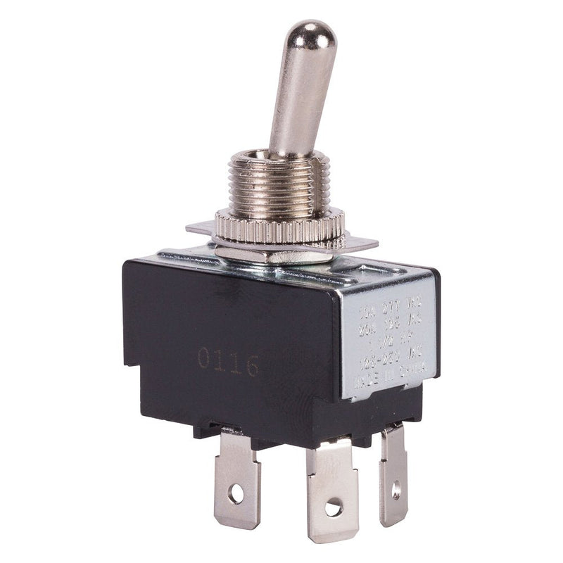[Australia - AusPower] - NSI 78080TQ Industries, LLC Toggle Switch, Maintained Contact and Multiple Pole, On Off Circut Function, DPST, Brass/Nickel Actuator, 15/10 amps at 125/250 VAC, 0.250 Quikconnect Connection 