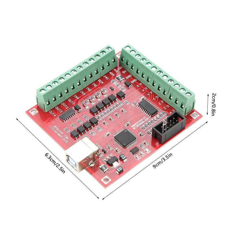 [Australia - AusPower] - USB CNC Controller Card DC 24V MACH3 100Khz Motion Controller Card Breakout Board Support for 4 Axis Linkage 