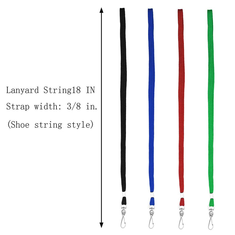 [Australia - AusPower] - Black Lanyard 100 Pack Bulk Badge Lanyards for ID Badges Neck Cruise Lanyard Name Tag Lanyard ID Holder Black 