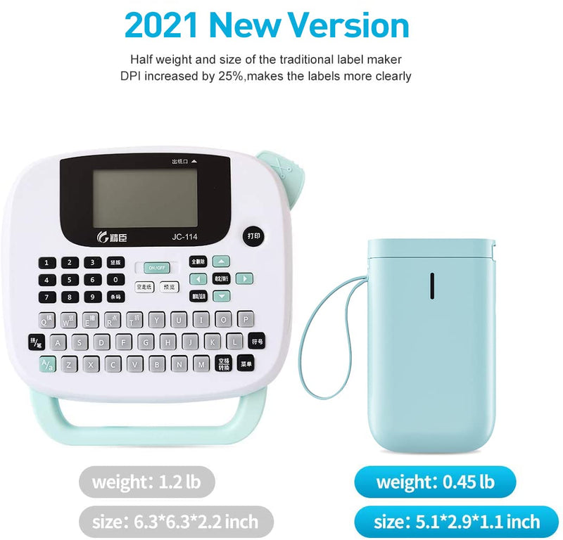 [Australia - AusPower] - Label Maker Machine Tape Included NiiMbot D11 Portable Wireless Connection Label Printer Multiple Templates Available for Phone Pad Easy to Use Office Home Organization USB Rechargeable (Green) GREEN 