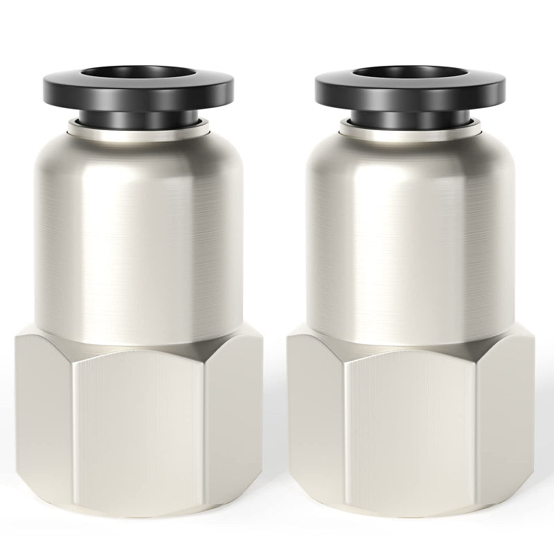 [Australia - AusPower] - TAILONZ PNEUMATIC Female Straight 1/4 Inch Tube OD x 1/8 Inch NPT Thread Push to Connect Fittings PCF-1/4-N1(Pack of 10) 1/4"OD-1/8"NPT 