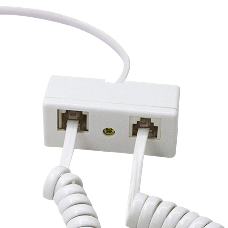 [Australia - AusPower] - Telephone Splitters,RJ11 6P4C Duplex Wall Jack Adapter Dual Phone Line Splitter Wall Jack Plug 1 to 2 Modular Converter Adapter for Office Home ADSL DSL Fax Model Cordless Phone (Two Way-3 Pack-L) Two Way-3 Pack-L 
