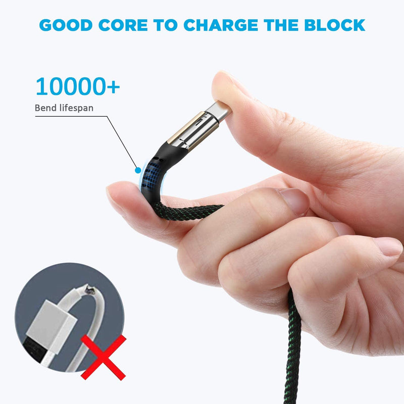 [Australia - AusPower] - Multi Charging Cable Bismdky Nylon Braided Universal 4 in 1 Multiple USB Cable 3A Fast Charging,with Dual Phone/USB-C/Micro-USB Port Adapter,Compatible with Cell Phones Tablets Universal Use 
