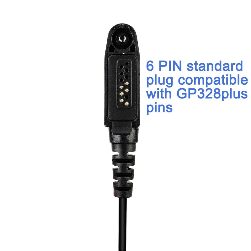 [Australia - AusPower] - Retevis IP66 Waterproof Walkie Talkie Earpiece with Mic, Compatible with Retevis RT29 RT47 RT47V RT48 RT82 RT83 RT87 Ailunce HD1 Walkie Talkies, Acoustic Tube 2 Way Radio Headset with Big PTT(1 Pack) 