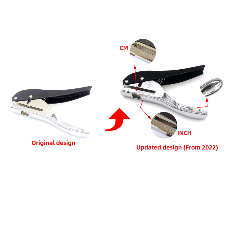 [Australia - AusPower] - Kucaa Metal Silver Hand-held 1/4 inch 6mm Round Heavy Duty Single Circle Hole Punch for ID Cards PVC Cards Badge Photos 1/4''-6mm 