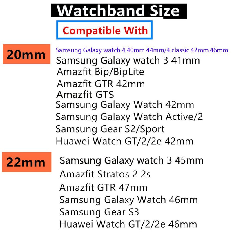 [Australia - AusPower] - 20mm Stretch Braided Nylon Band Compatible with Samsung Galaxy Watch 4 44mm 40mm/4 classic 42mm 46mm/42mm/3 41mm/Active 2/Gear Sport,Solo Loop Strap,Wristband Compatible with Amazfit GTS/Bip/Bip Lite Black White 20mm-XS 