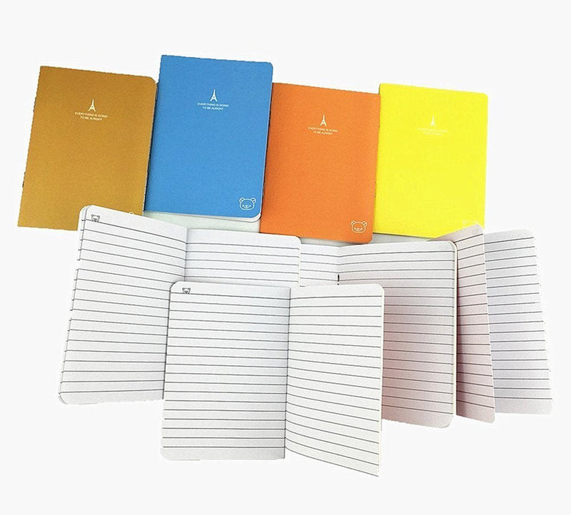 [Australia - AusPower] - 12 Pcs 4.9 Inch x 3.5 Inch Pocket Notebook 24 Sheets (48 Pages) 7mm College Ruled Portable Steno Notebooks Mini Notepads (12) 12 