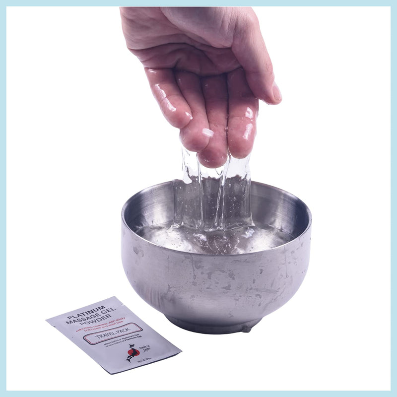 [Australia - AusPower] - 5 x Premium Nuru Massage Gel Powder | 5g Travel Sachet Makes 500ml/ 16.9 fl oz | Made in Japan Paraben & Glycerine Free Pack of 5 