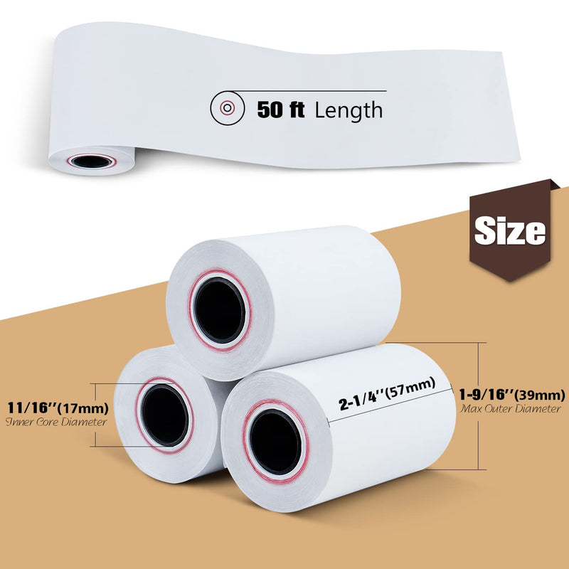[Australia - AusPower] - TK Thermal King, 2 1/4" x 50' Thermal Paper, 50 Rolls 2-1/4"x50' 