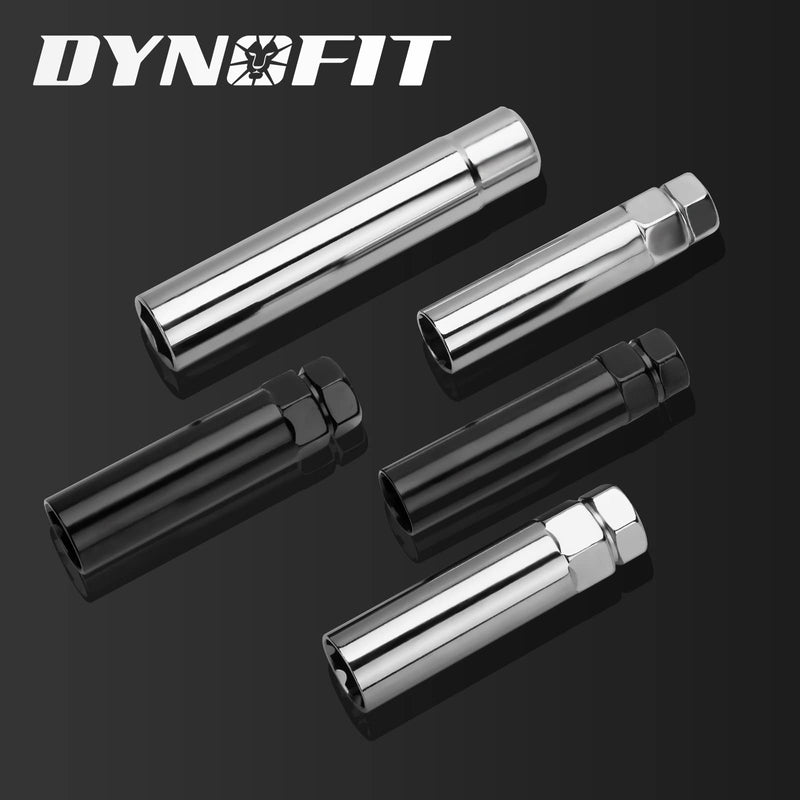 [Australia - AusPower] - Dynofit Solid Spiked Lug Nuts Key with 19mm Hex, Universal Spike Lugnuts Socket Key Replacement Tool for 14x1.5, 14x2.0, 9/16-18, 1/2-20, 12x1.25 One-Piece Spiked Lug Nut for Hex Style Spike Nuts 