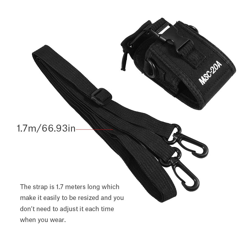 [Australia - AusPower] - Universal Walkie Talkie Bag Pouch with Adjustable Shoulder Strap Portable Radio Holder Case Multi-Function for Kenwood/ Motorola/ HYT Two-Way Radio 