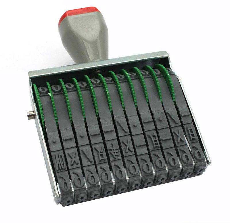 [Australia - AusPower] - Number Stamp, Rubber Date Stamp Office Supermarket Number Date Printing Stamp Ink Stamp,Multi-Function DIY Rubber Stamp Office & School Supplies (11-Digit Rolling Stamp) 11-Digit Rolling Stamp 