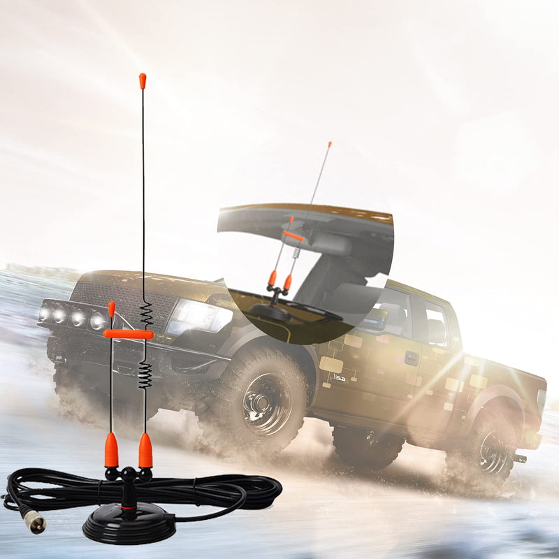 [Australia - AusPower] - HYS Amateur Antennas Dual-Band VHF 144/UHF 430MHz Magnetic Base Mobile Antenna W/13 ft RG58 Coax Cable UHF-male/PL259 for Motorola Kenwood Midland SO239 Mobile Radios 