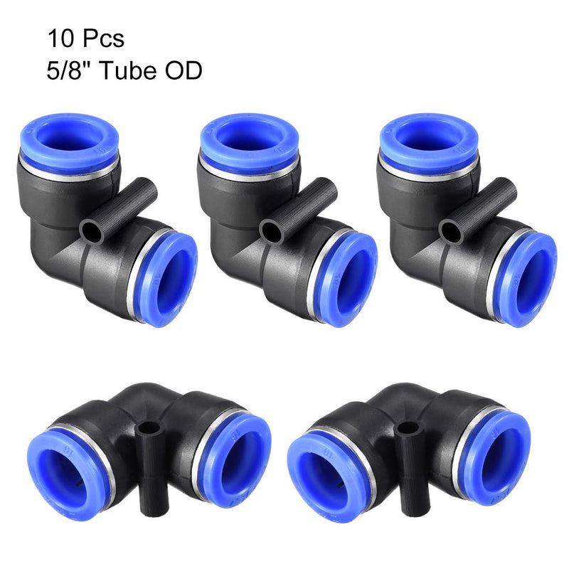 [Australia - AusPower] - uxcell Plastic Elbow Push to Connect Tube Fitting 16mm Tube OD Pneumatic Air Push Fit Lock Fitting Blue 10pcs 