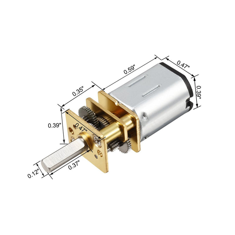 [Australia - AusPower] - uxcell Micro Speed Reduction Motor DC 3V 25RPM with Full Metal Gearbox 0.15A Electric Gear Box Motor with 2 Terminals for DIY RC 