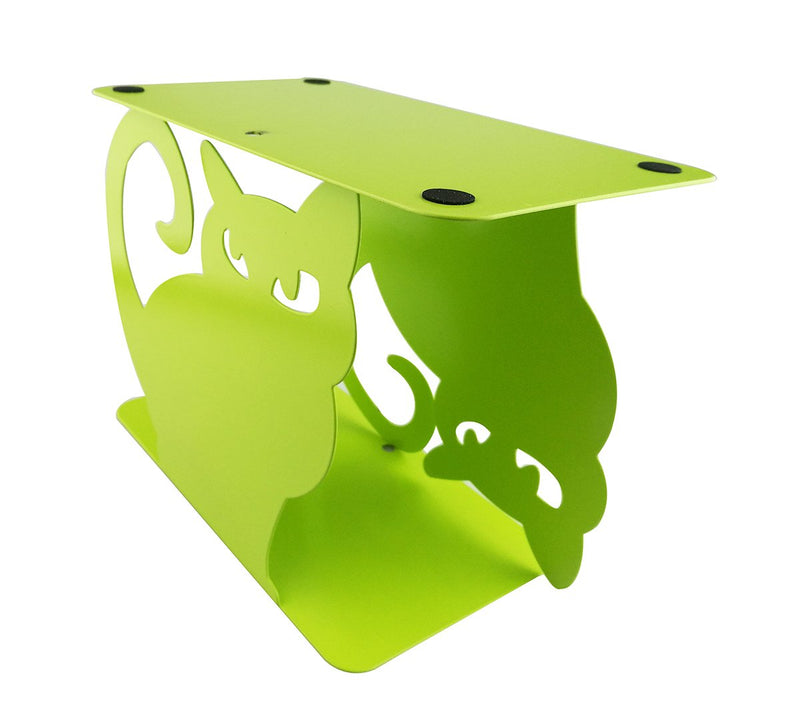 [Australia - AusPower] - Winterworm Cute Vivid Lovely Persian Cat Nonskid Thickening Iron Metal Bookends Book Organizer for Library School Office Home Study Desk Organizer (Green) Green 