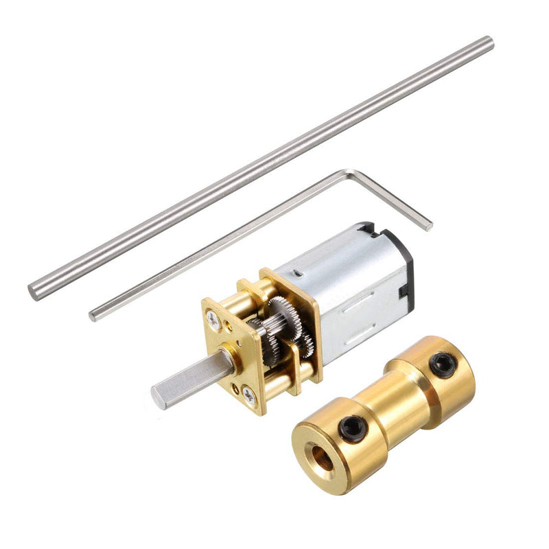 [Australia - AusPower] - uxcell Long Axis N20 Gear Notor Miniature DC Motor 12V 1000RPM Motor Round Shaft Low Speed High Torque 3mm x 100mm 