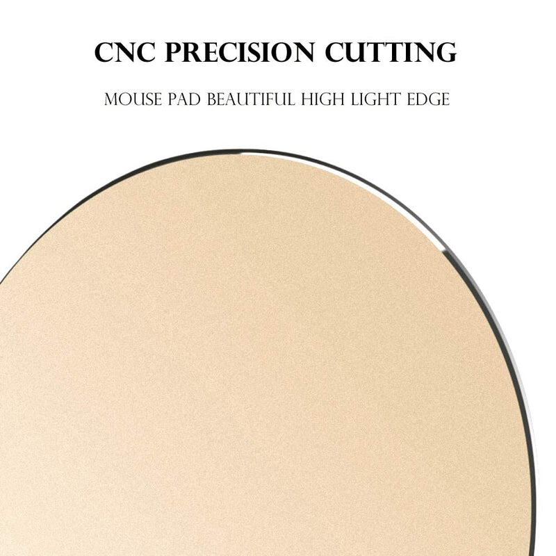 [Australia - AusPower] - ProElife Premium Aluminum Metal Mouse Pad Mice Mat 8.66 inch (Round, Champagne Gold) Round-Champagne Gold 