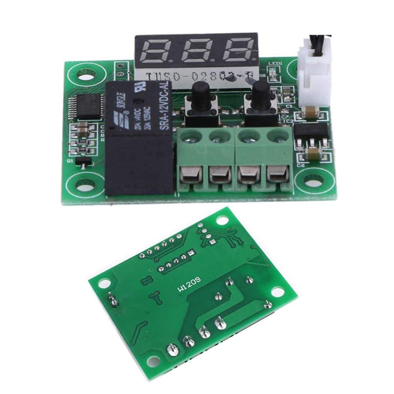 [Australia - AusPower] - FainWan 2pcs W1209 12V DC Digital Temperature Controller Board Micro Thermostat -50-110°C Electronic Module Switch with 10A One-Channel Relay and Waterproof Compatible with Ar-duino Rasp-Berry Pi 