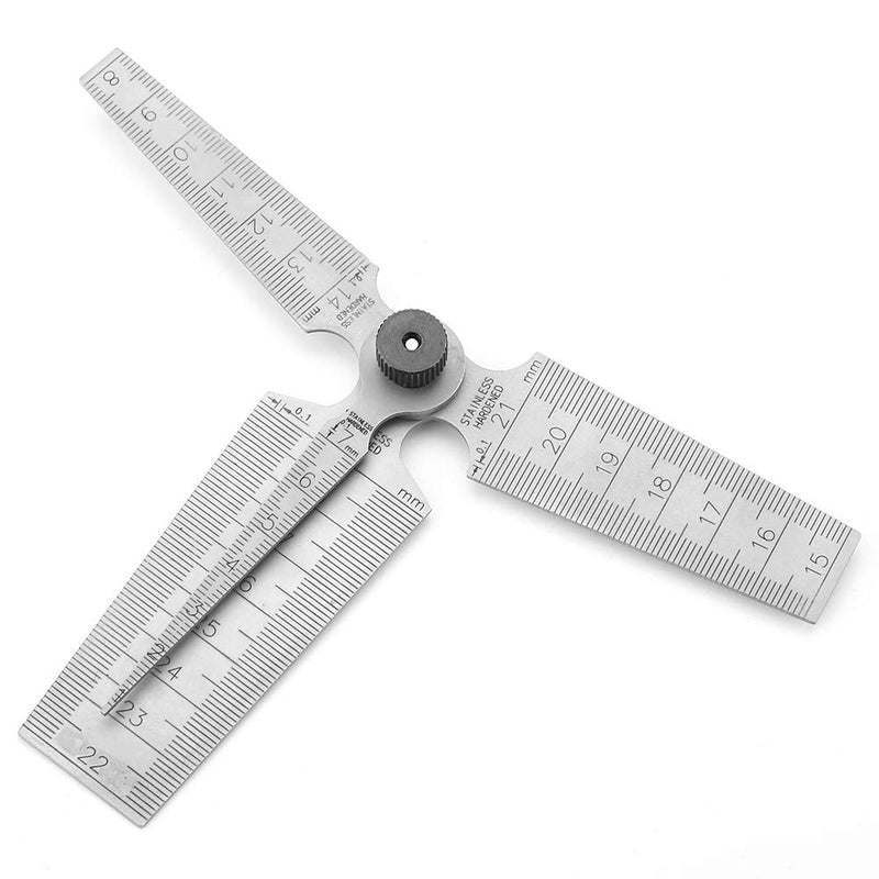 [Australia - AusPower] - Stainless Steel Feeler Gauge, Welding Taper Feeler Gauge Rulers, Taper Gauge Feeler Gap Hole Inspection Tool, 1mm to 29 mm Test Ulnar Inch&Metric Measuring, High Precision 