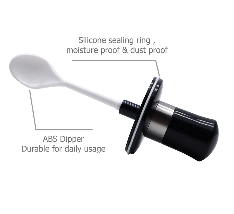 [Australia - AusPower] - Excelity Condiment Pots with Spoon and Lid Clear Glass Containers Jars for Storing and Dispensing Spice Salt Sugar Pepper 