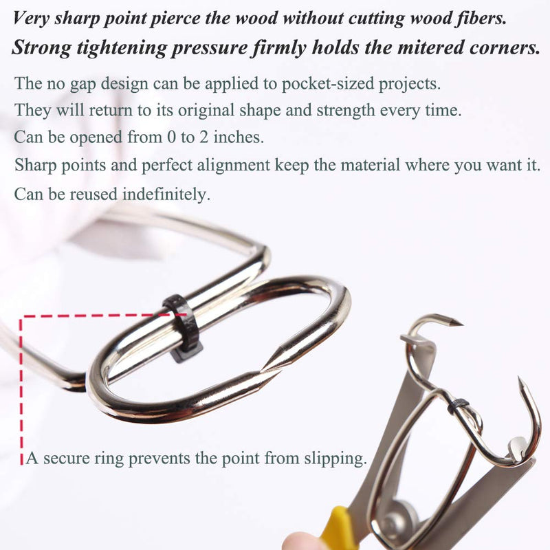 [Australia - AusPower] - Feiyang Miter Spring Clamps Kit for Woodworking,Picture Frames,Wood Trim,Moldings 8 Clamps / 1 Pliers 