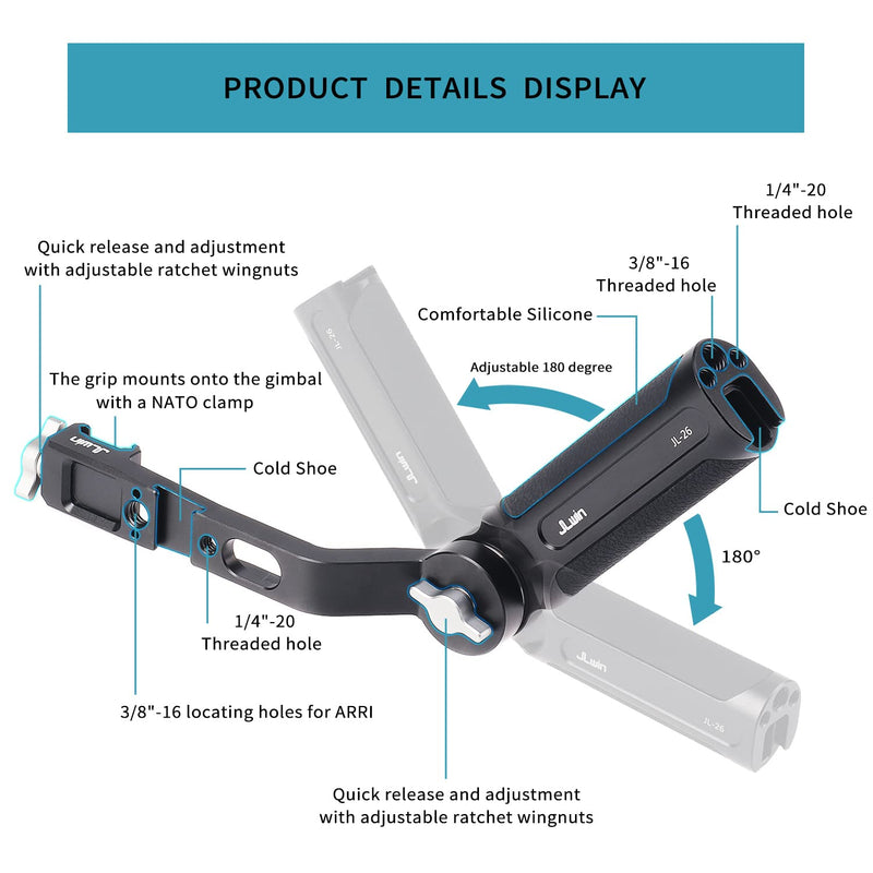 [Australia - AusPower] - Foto4easy Gimbal Sling Handgrip Adjustable Handle for DJI RS 2 RSC 2 RS 3 RS 3 Pro RS 3 Mini Gimbal Handheld Stabilizer 