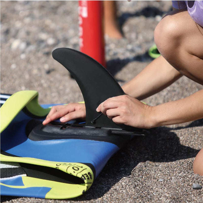 [Australia - AusPower] - DSHE Detachable Center Fin Black, Kayak Rudder Kit Skeg Tracking Fin Watershed Board for Inflatable Canoe, Stand Up Paddle SUP Boards, Surfboard 