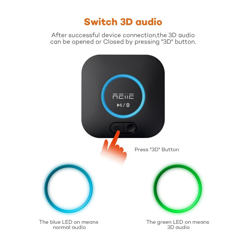[Australia - AusPower] - Audio Bluetooth Receiver,HiFi Wireless Audio Adapter,Bluetooth 4.2 Receiver with 3D Surround AptX Low Latency for Home and Car Music Stereo Streaming (Pair 2 at Once) 