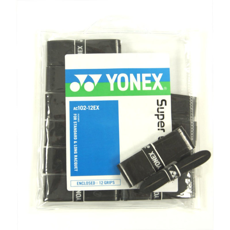 [Australia - AusPower] - YONEX Super GRAP Overgrip (12 Pack) Black 