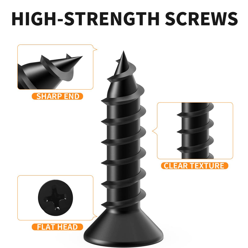 [Australia - AusPower] - 18PCS L Bracket Corner Bracket, FATLODA Stainless Steel L Brackets for Shelves, Black Small Right Angle Bracket, Metal Corner Brace for Wood Furniture Cabinet Chair with 72PCS Screws (1.57x1.57 in) 