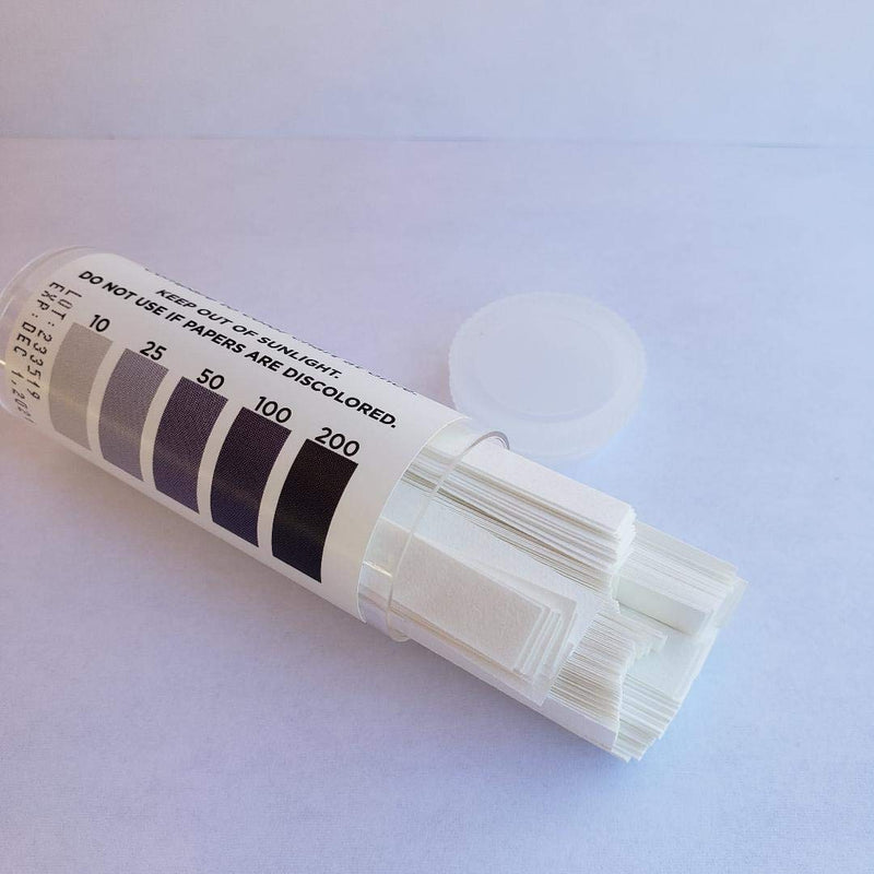 [Australia - AusPower] - Professional Grade Hydrion Chlorine Test Strips (CM-240V) Plus Dispenser/Chart, 10-200, PPM 