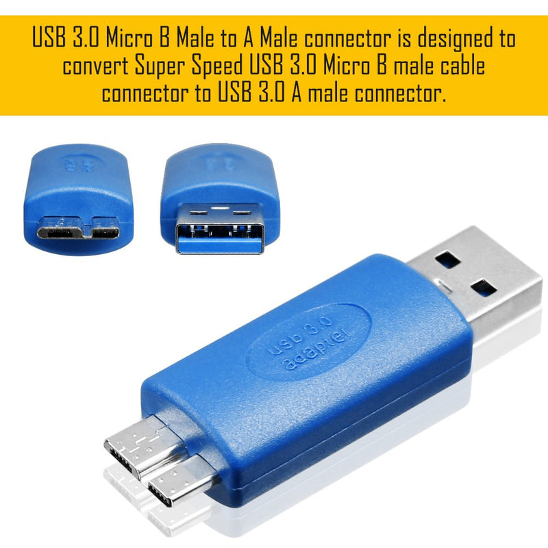 [Australia - AusPower] - AFUNTA 4 Kinds of USB 3.0 Adapters, USB 3.0 Type-A Female to Female and Male to Male, Type A Female to B Female, Micro-B Male to TypeA Male, High Convert Speed Extension Coupler Connector 