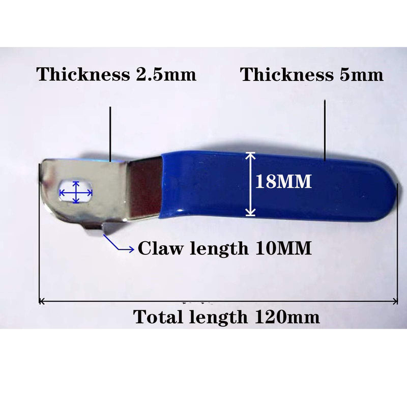 [Australia - AusPower] - 3 Pcs Blue Valve Handle Hole Size 6x10mm,Hole Thickness 2.5mm,Total length 120mm（6x10x2.5mm） 3 Pcs 